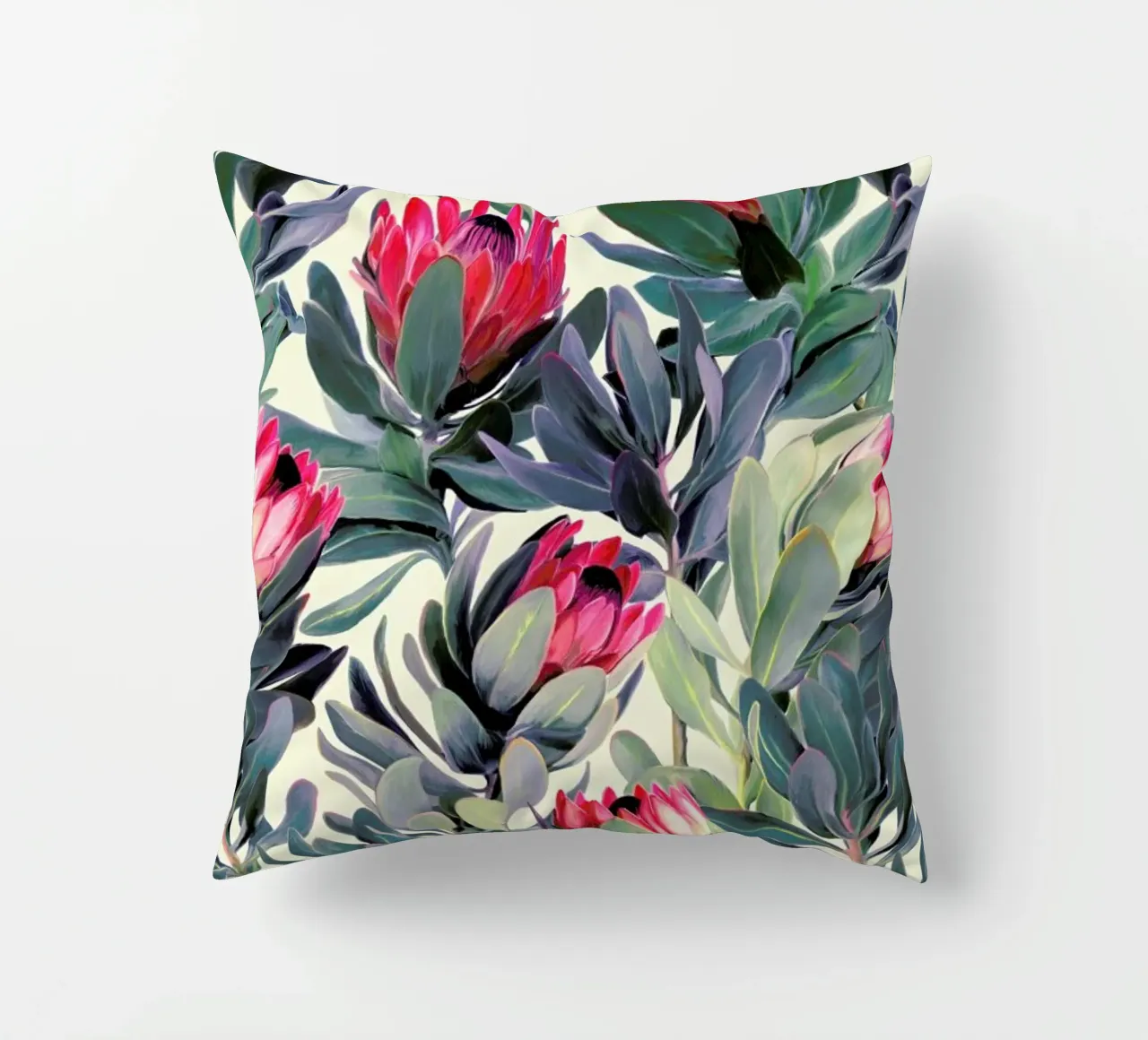 Painted Protea Pattern cuscino da Micklyn Le Feuvre
