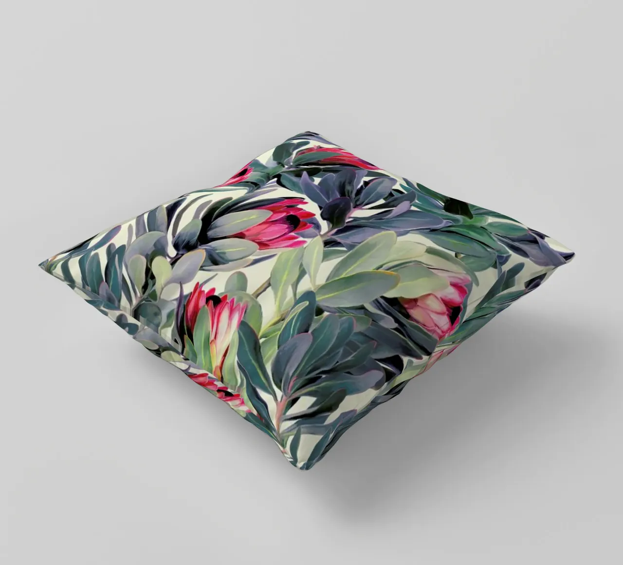 Painted Protea Pattern cuscino da Micklyn Le Feuvre