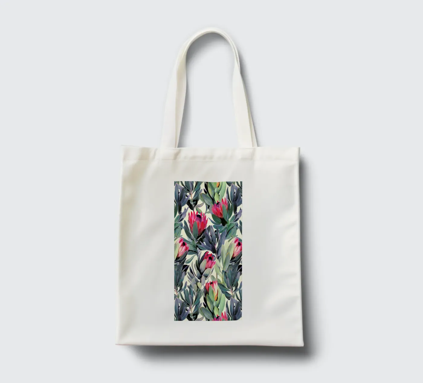Painted Protea Pattern tote bag by Micklyn Le Feuvre