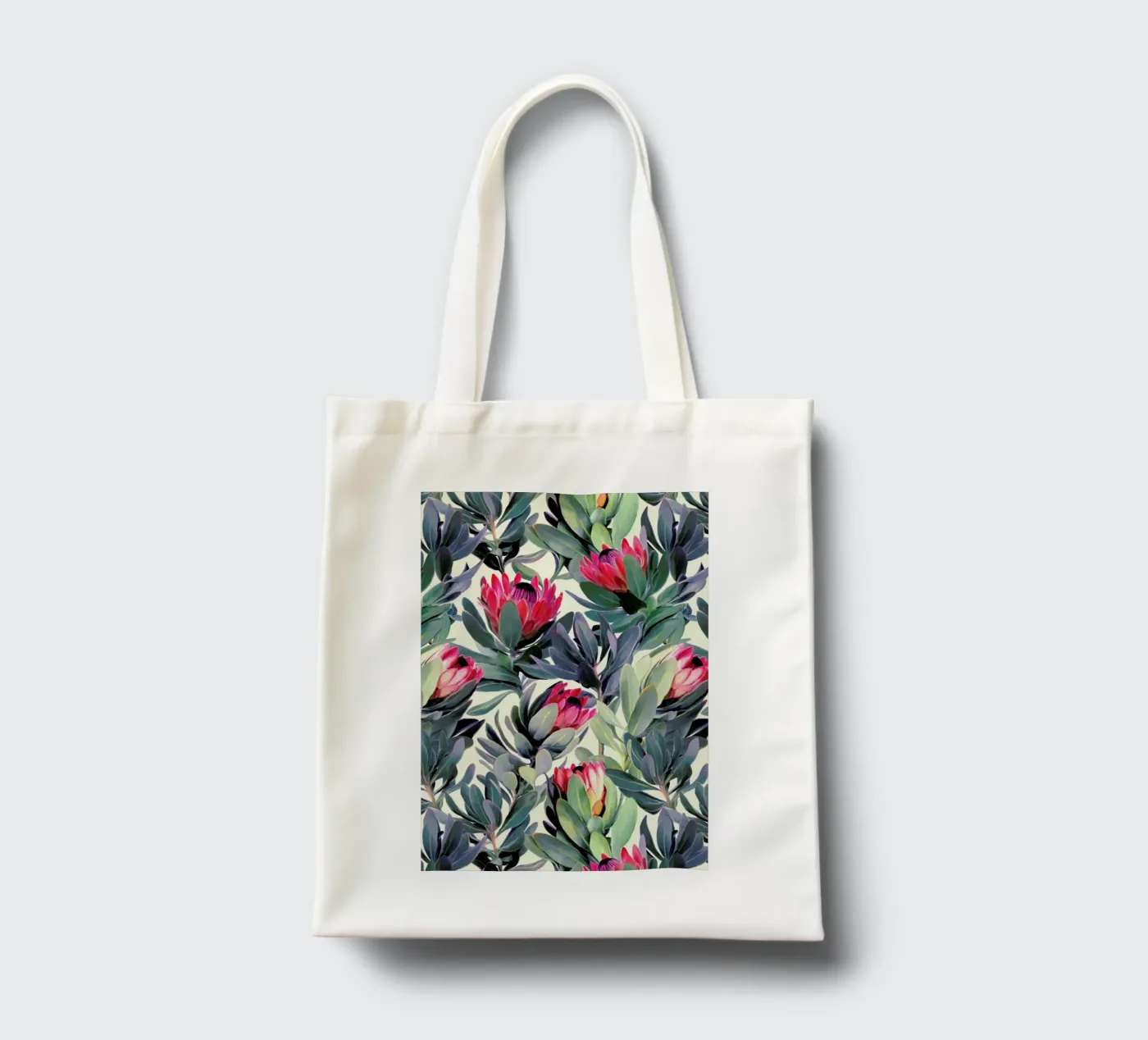 Painted Protea Pattern tote bag by Micklyn Le Feuvre