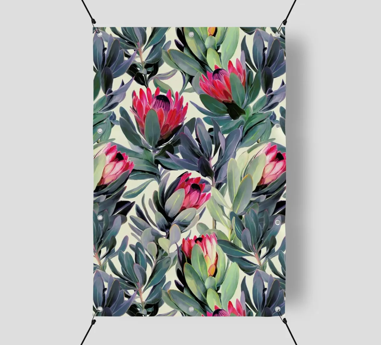 Painted Protea Pattern bâche pvc de Micklyn Le Feuvre