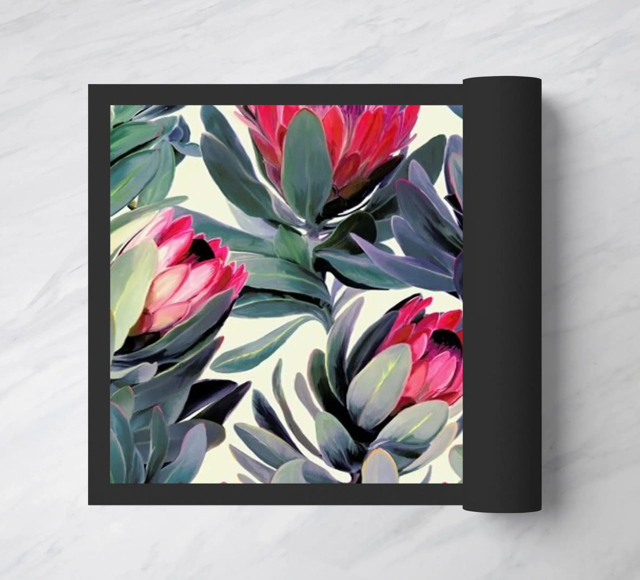 Painted Protea Pattern zerbino da Micklyn Le Feuvre