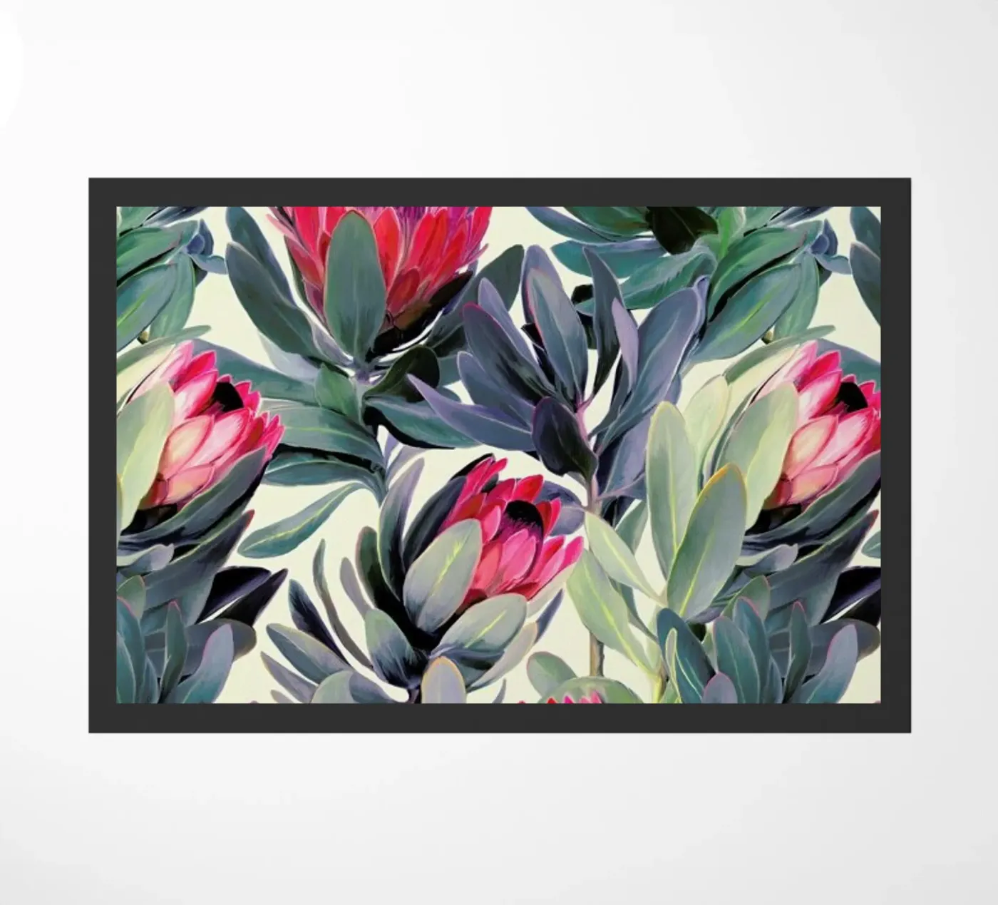 Painted Protea Pattern Fußmatte von Micklyn Le Feuvre