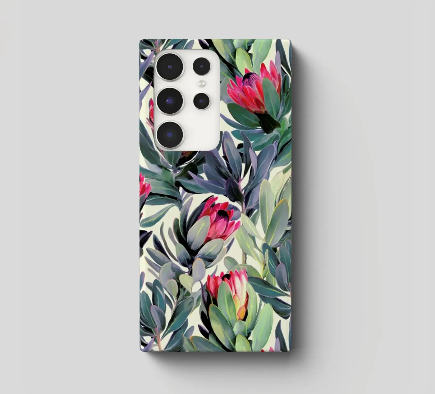 Painted Protea Pattern cover samsung da Micklyn Le Feuvre