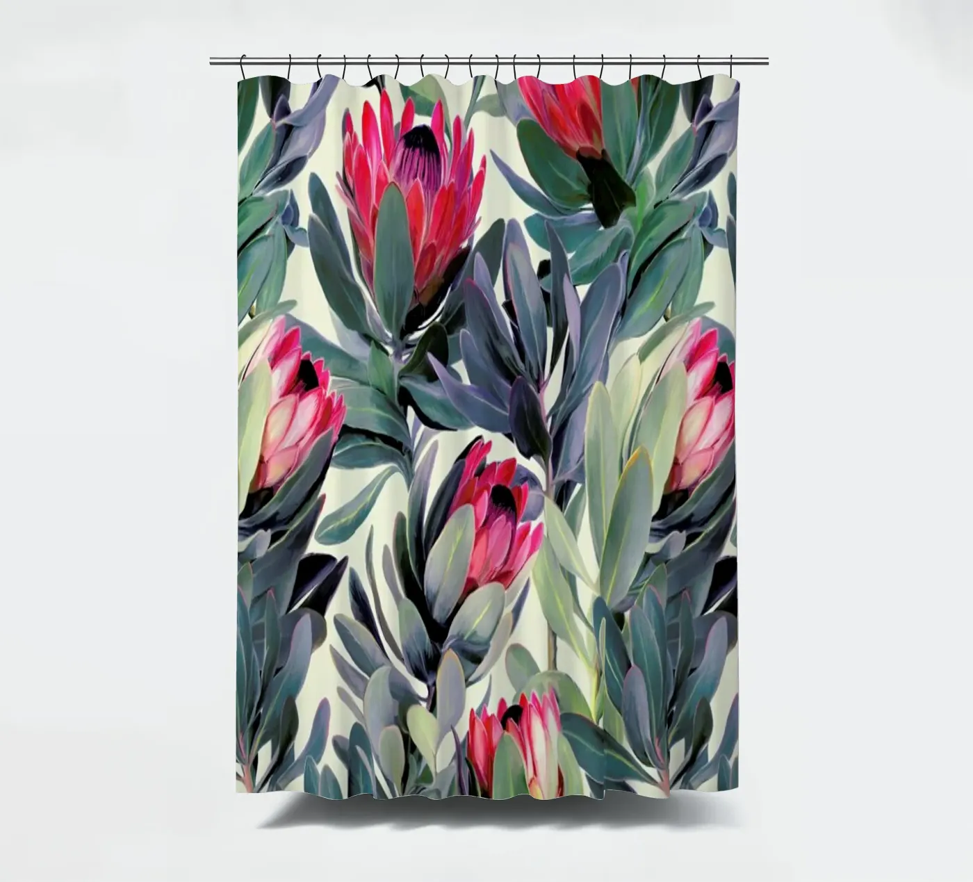 Painted Protea Pattern douchegordijn van Micklyn Le Feuvre