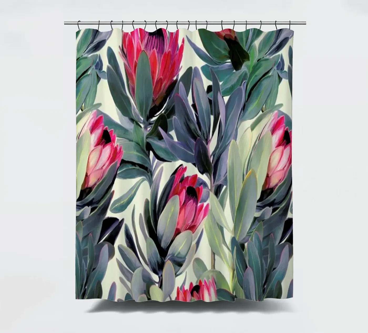 Painted Protea Pattern douchegordijn van Micklyn Le Feuvre