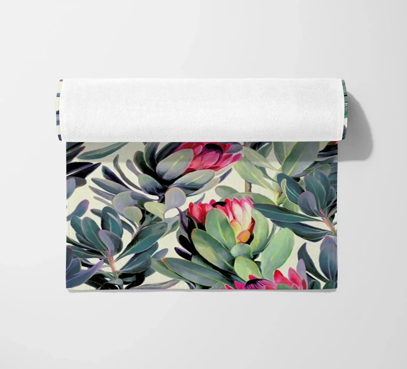 Painted Protea Pattern strandhanddoek van Micklyn Le Feuvre