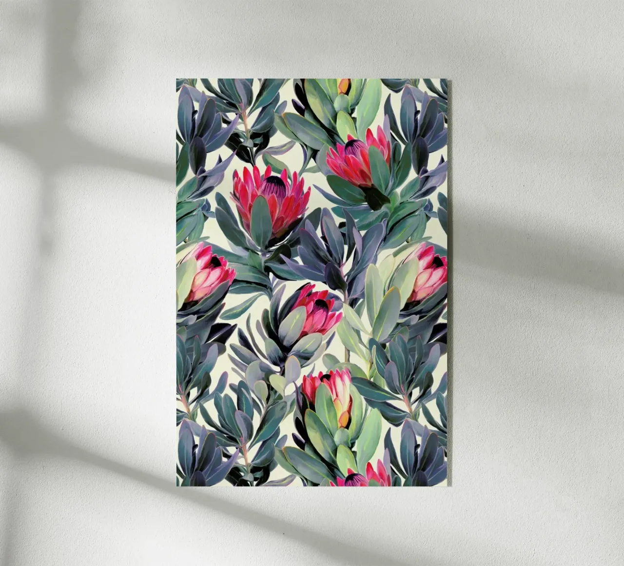 Painted Protea Pattern plexiglass da Micklyn Le Feuvre