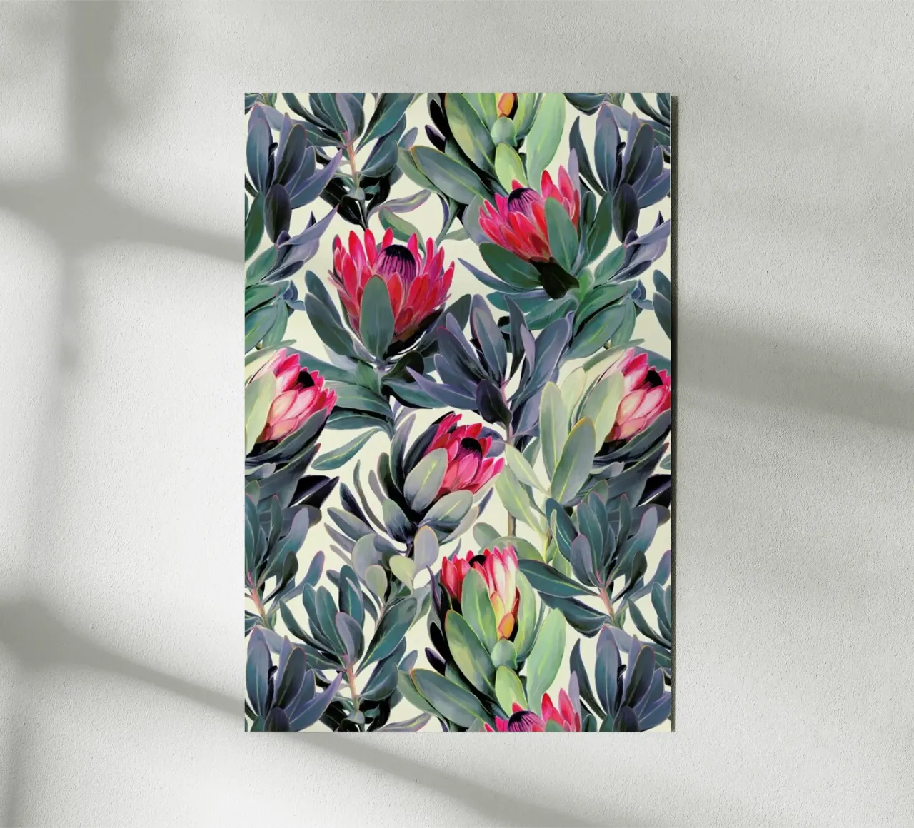 Painted Protea Pattern alluminio dibond da Micklyn Le Feuvre