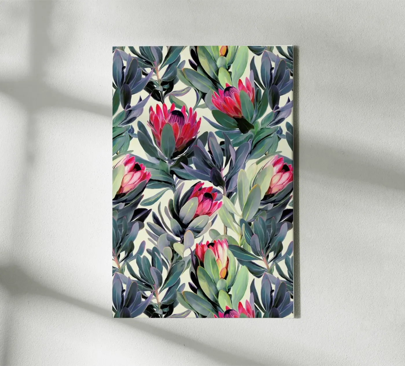 Painted Protea Pattern canvas by Micklyn Le Feuvre