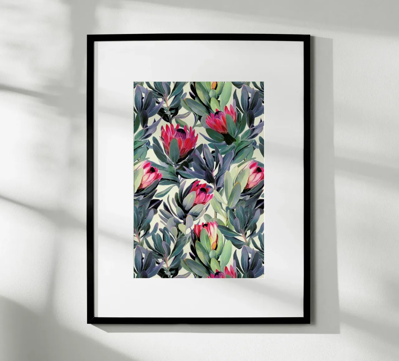 Painted Protea Pattern poster de Micklyn Le Feuvre
