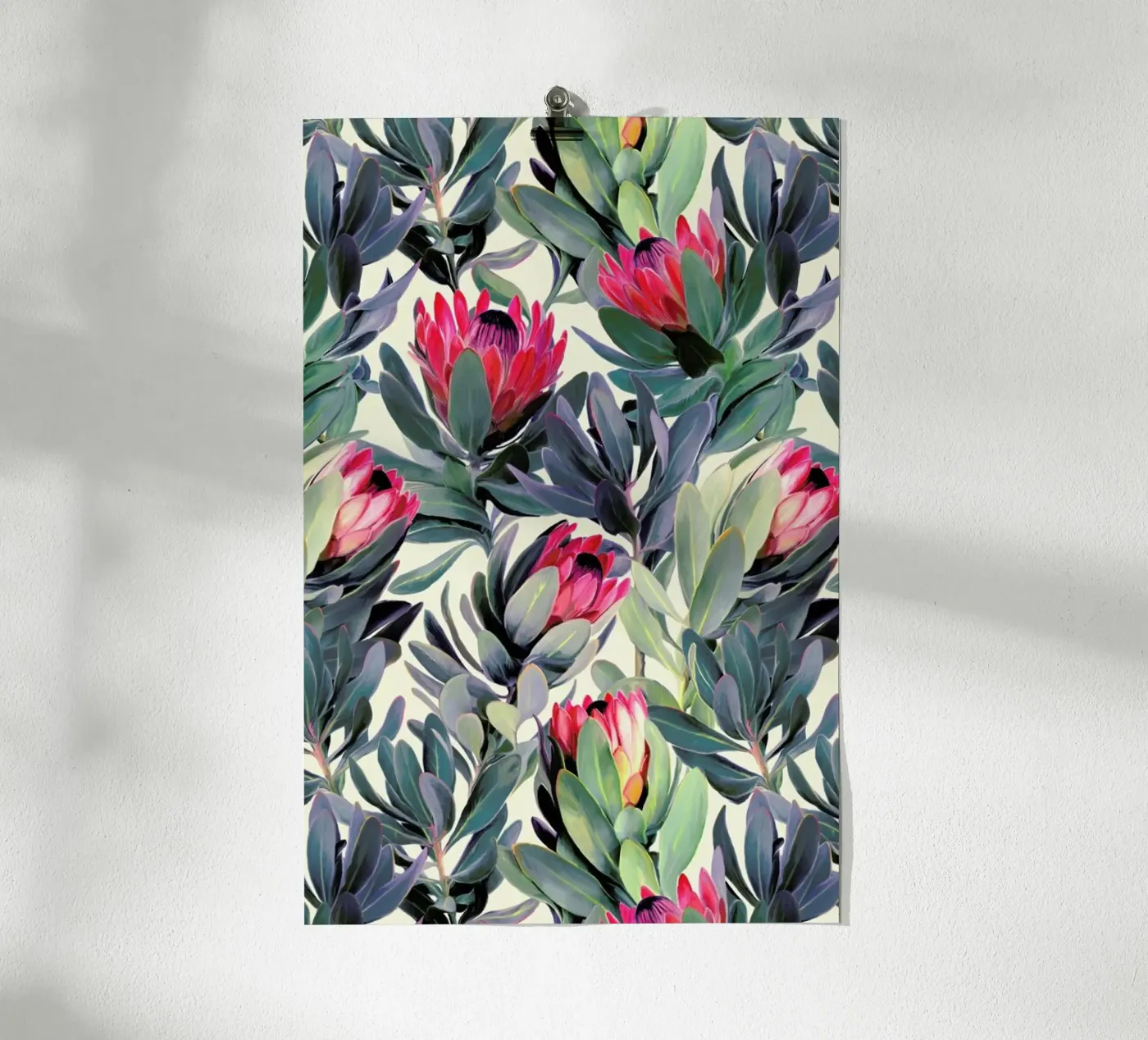 Painted Protea Pattern Poster von Micklyn Le Feuvre