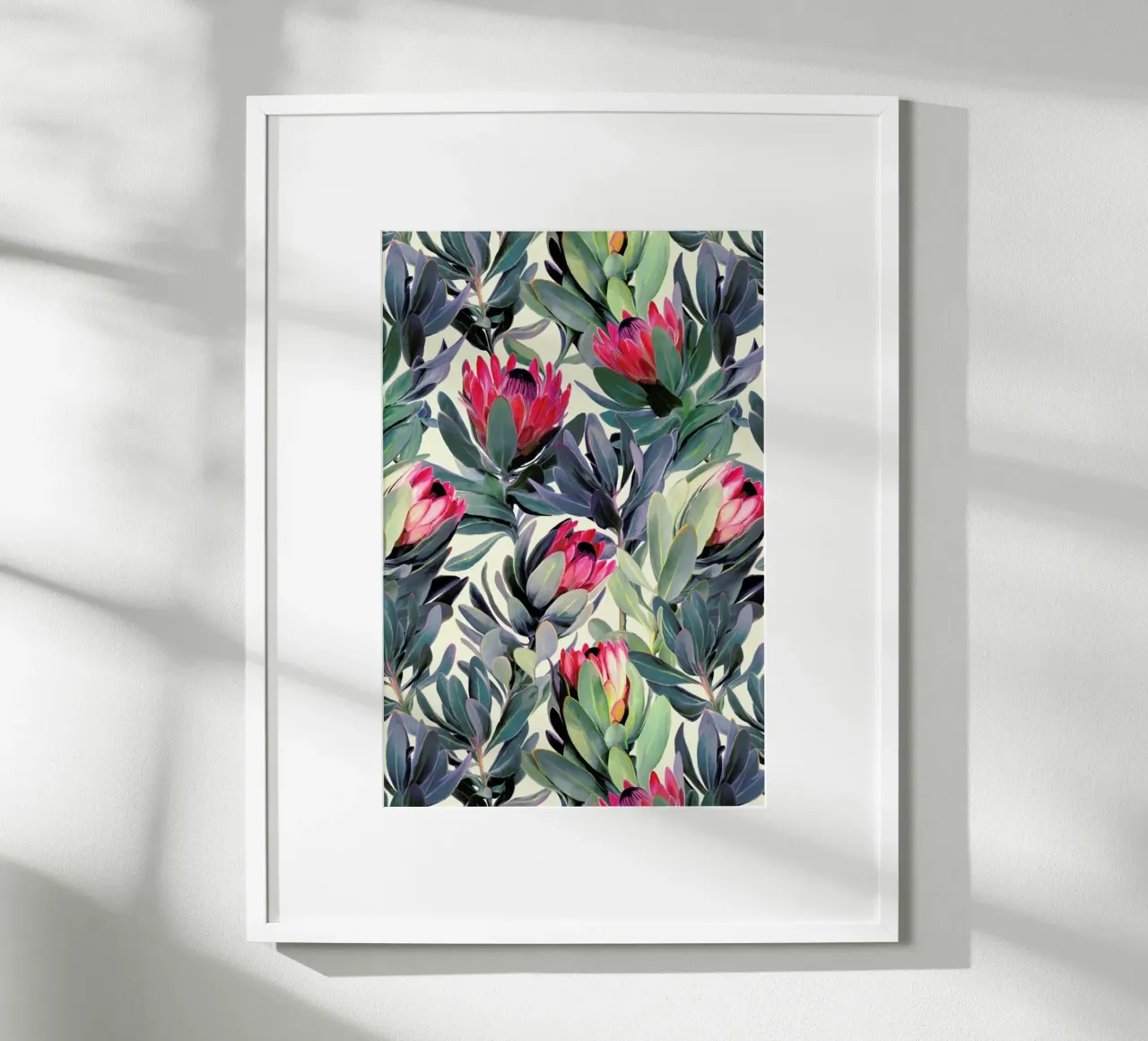 Painted Protea Pattern poster de Micklyn Le Feuvre