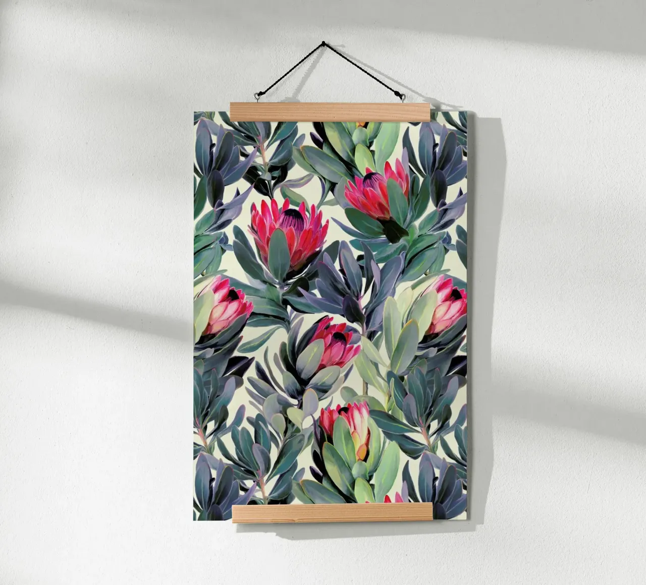 Painted Protea Pattern poster de Micklyn Le Feuvre