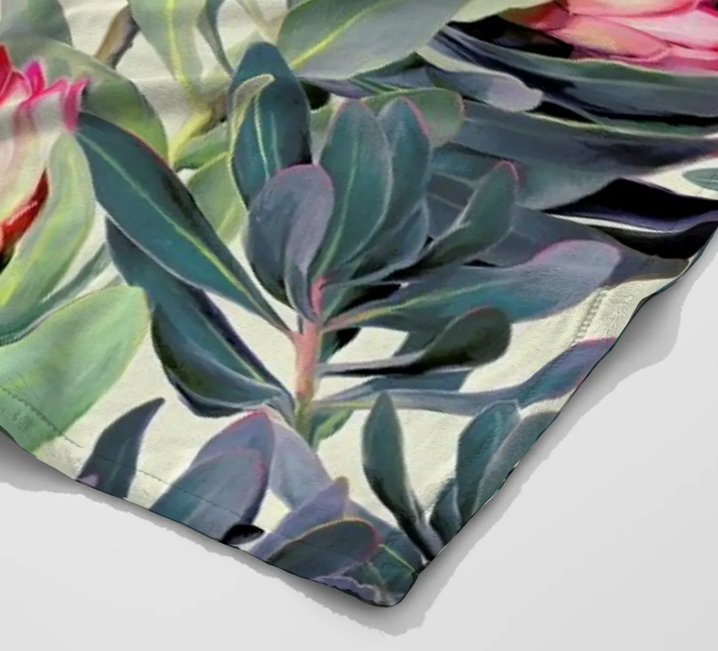 Painted Protea Pattern Fleecedecke von Micklyn Le Feuvre