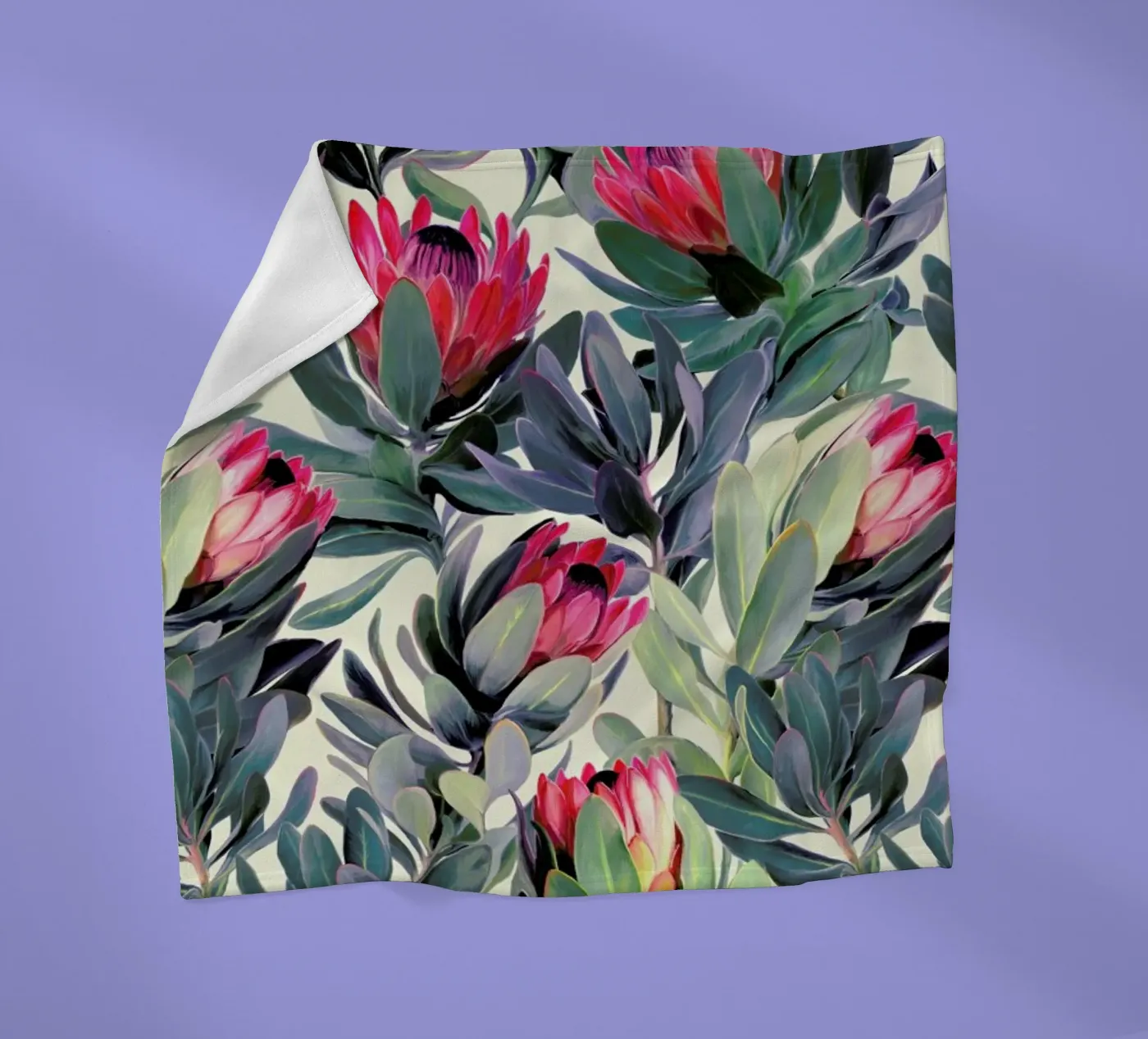 Painted Protea Pattern plaid polaire de Micklyn Le Feuvre