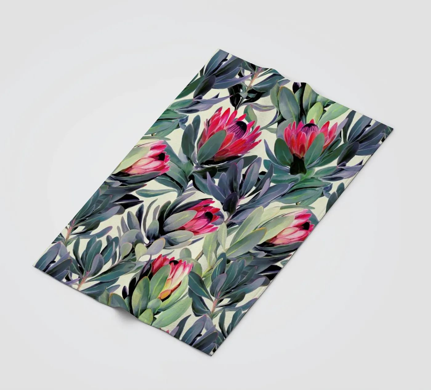 Painted Protea Pattern Fleecedecke von Micklyn Le Feuvre