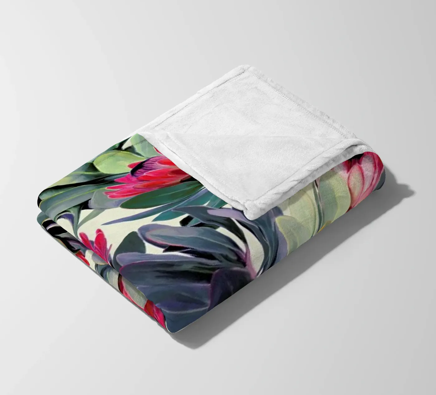 Painted Protea Pattern Fleecedecke von Micklyn Le Feuvre