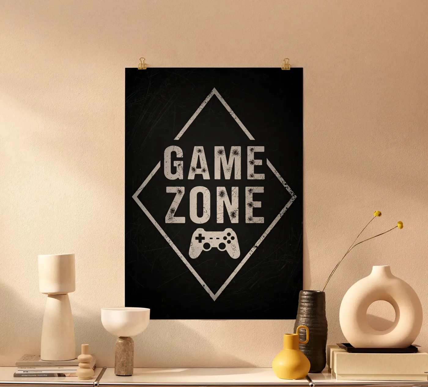 Area giochi poster da gamer only