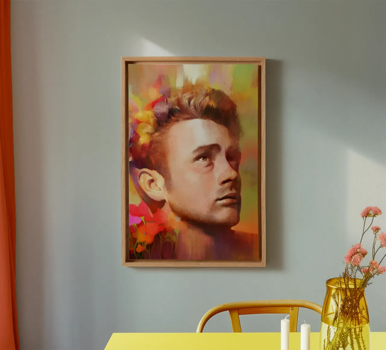 James Dean - Eeuwige rebel canvas met Baklijst van Artascy Art