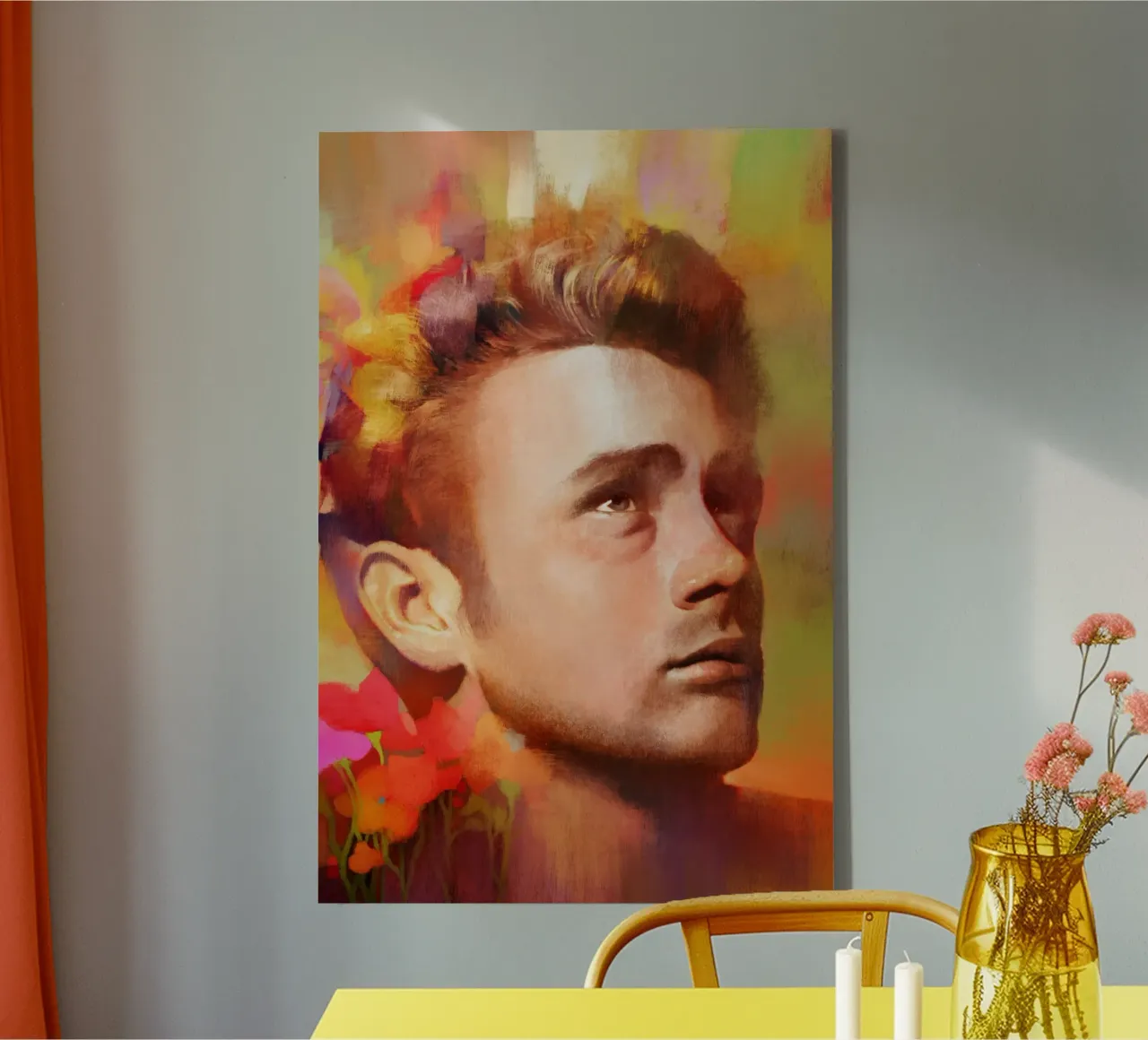James Dean - Eeuwige rebel canvas met Baklijst van Artascy Art