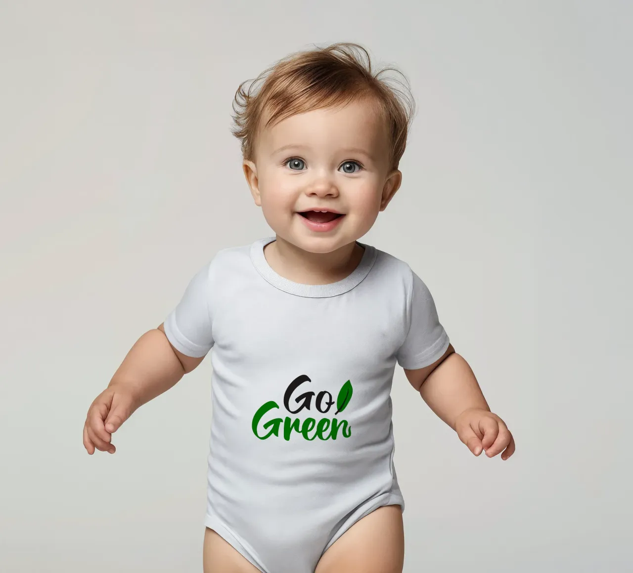 Go green body neonato maniche corte da greencitiesmovement