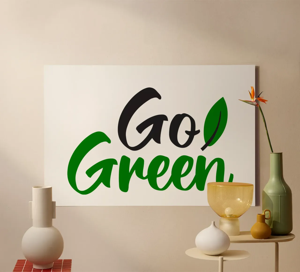 Go green tela con Cornice a cassetta da greencitiesmovement