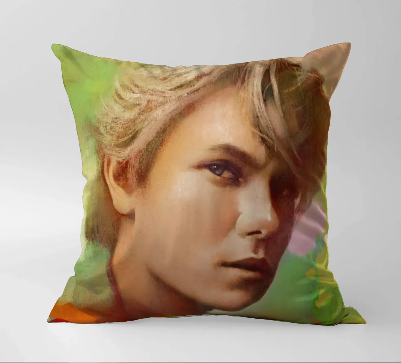 River Phoenix - Ribelle gentile cuscino da Artascy Art