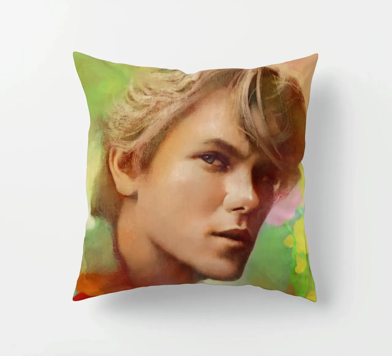 River Phoenix - Ribelle gentile cuscino da Artascy Art