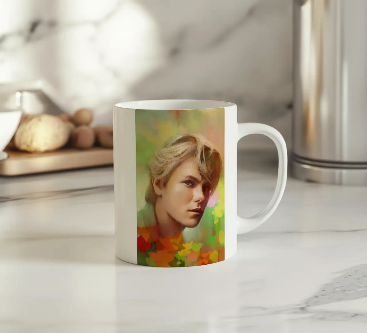 River Phoenix - Ribelle gentile tazza in ceramica da Artascy Art