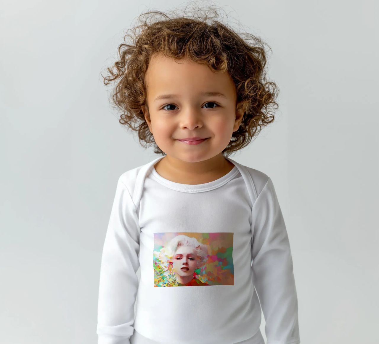 Marilyn Monroe - Stella fragile body neonato maniche lunghe da Artascy Art