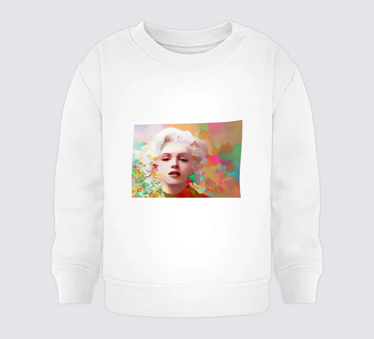 Marilyn Monroe - Breekbare ster baby sweatshirt van Artascy Art