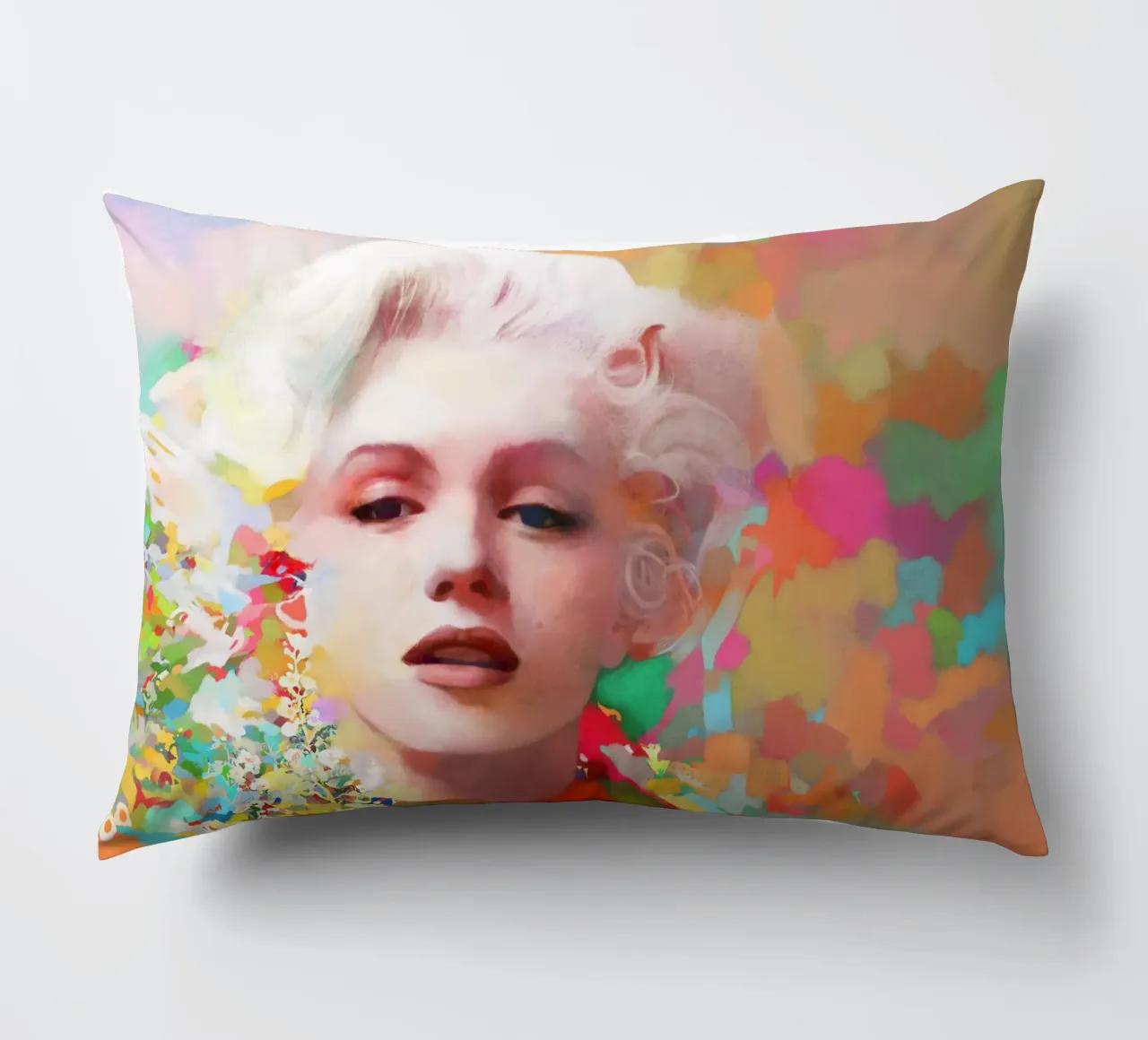Marilyn Monroe - Zerbrechlicher Star Kissen von Artascy Art