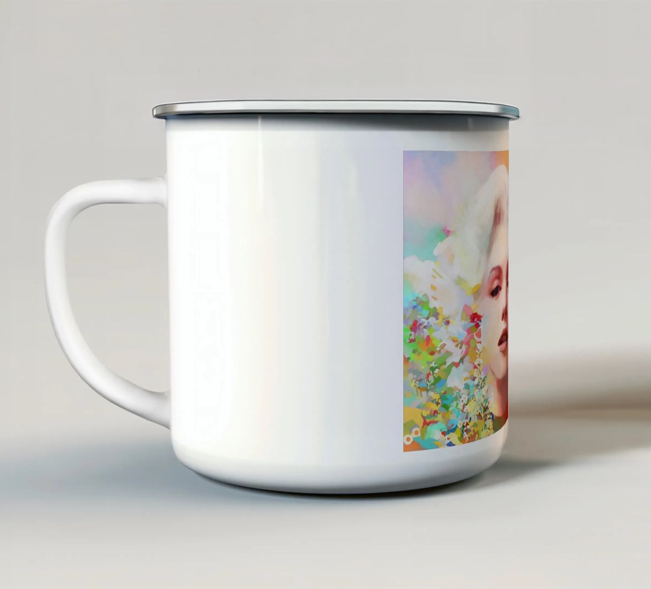 Marilyn Monroe - Stella fragile tazza in smalto da Artascy Art