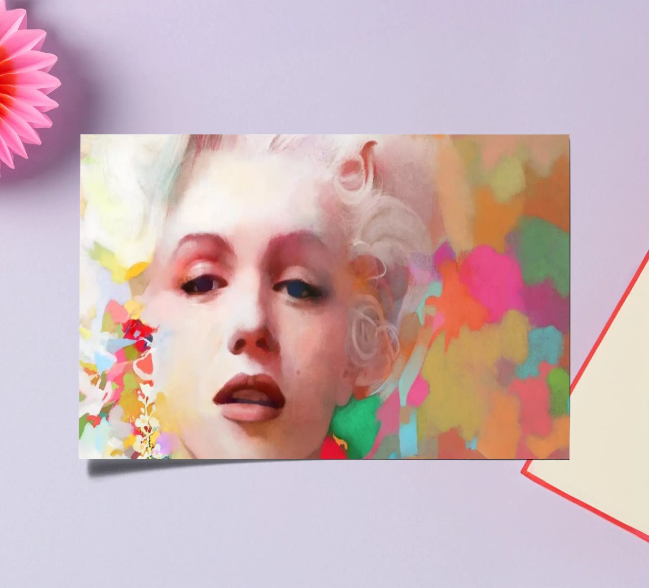 Marilyn Monroe - Stella fragile foglio adesivo da Artascy Art