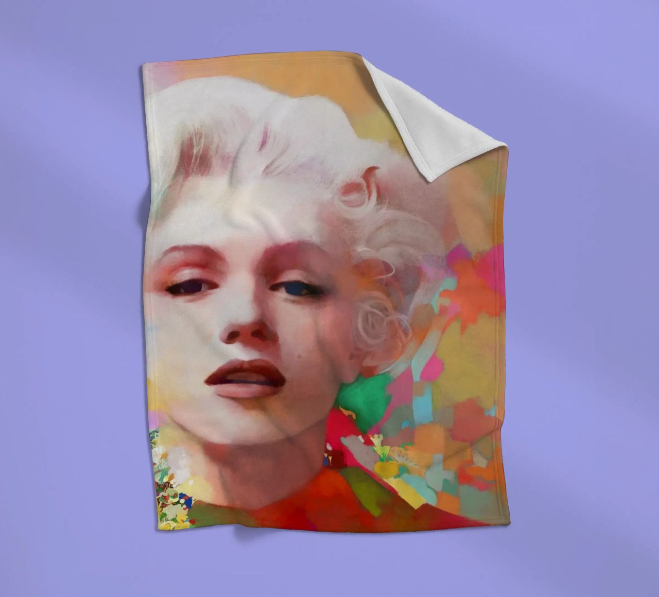 Marilyn Monroe - Stella fragile coperta in pile da Artascy Art