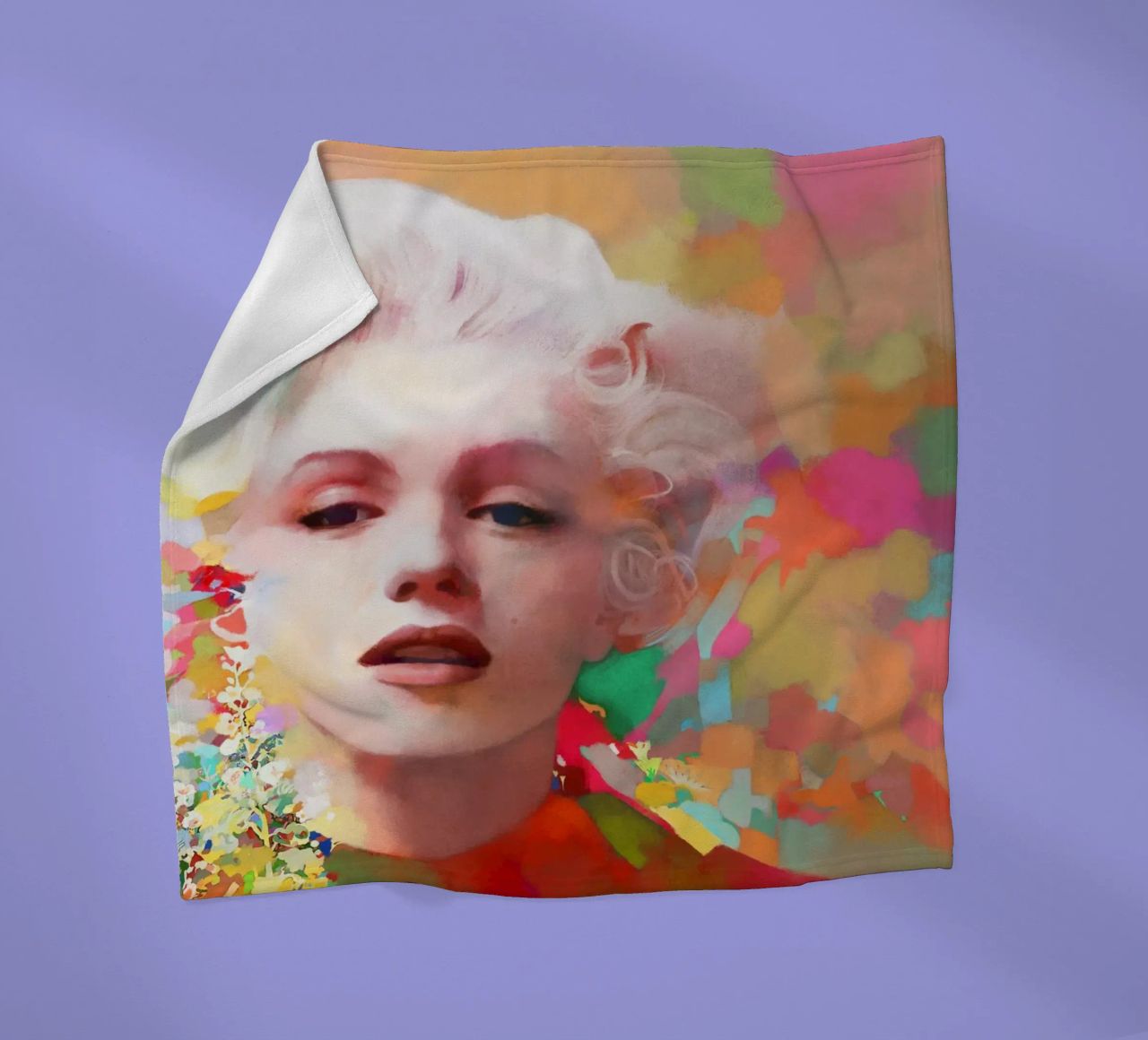 Marilyn Monroe - Stella fragile coperta in pile da Artascy Art