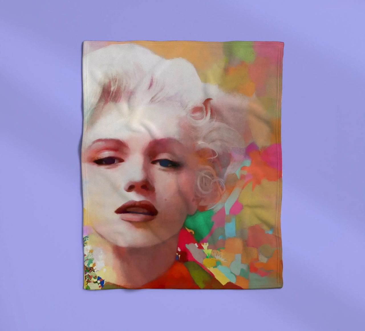 Marilyn Monroe - Stella fragile coperta in pile da Artascy Art