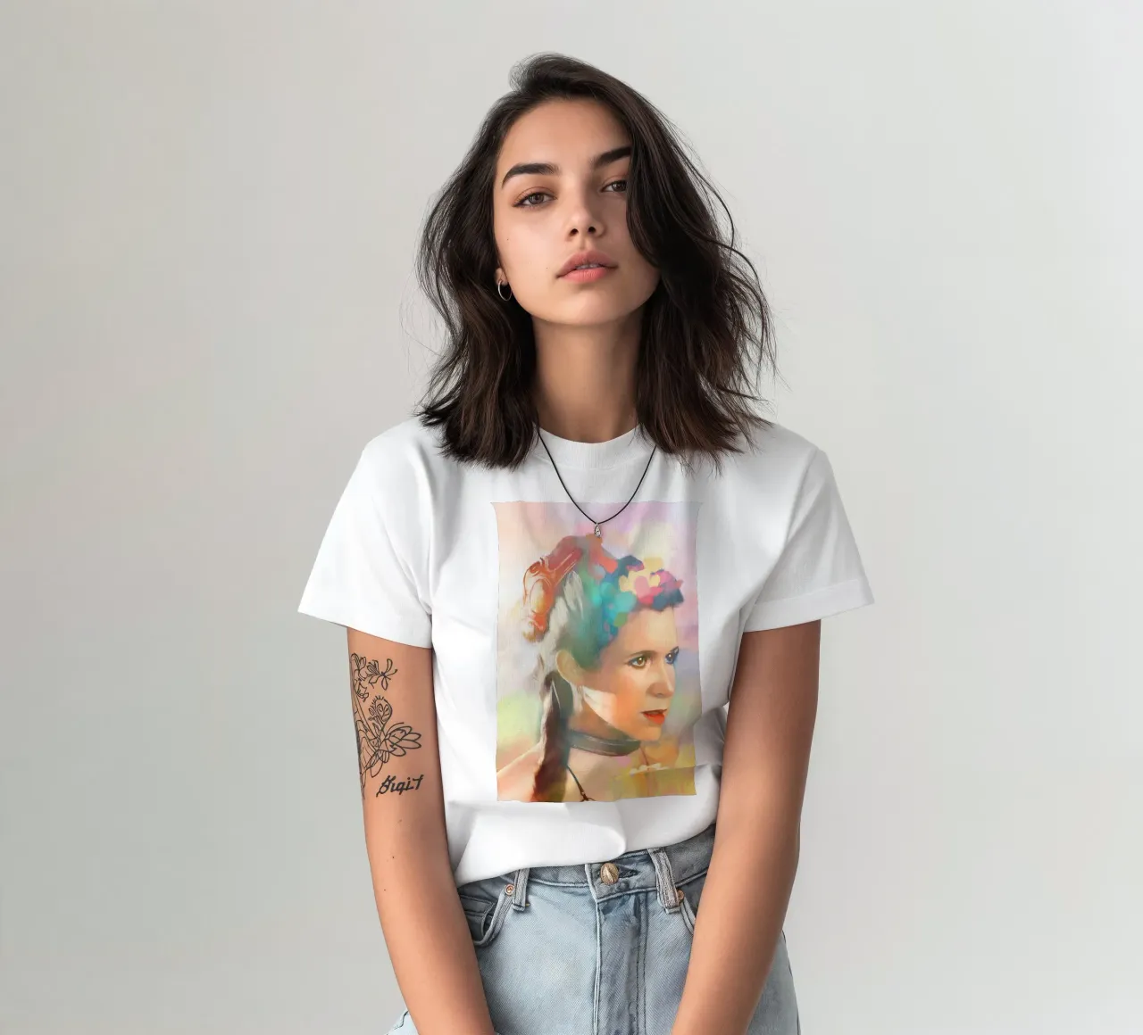 Carrie Fisher - Fierce Resilience t-shirt by Artascy Art