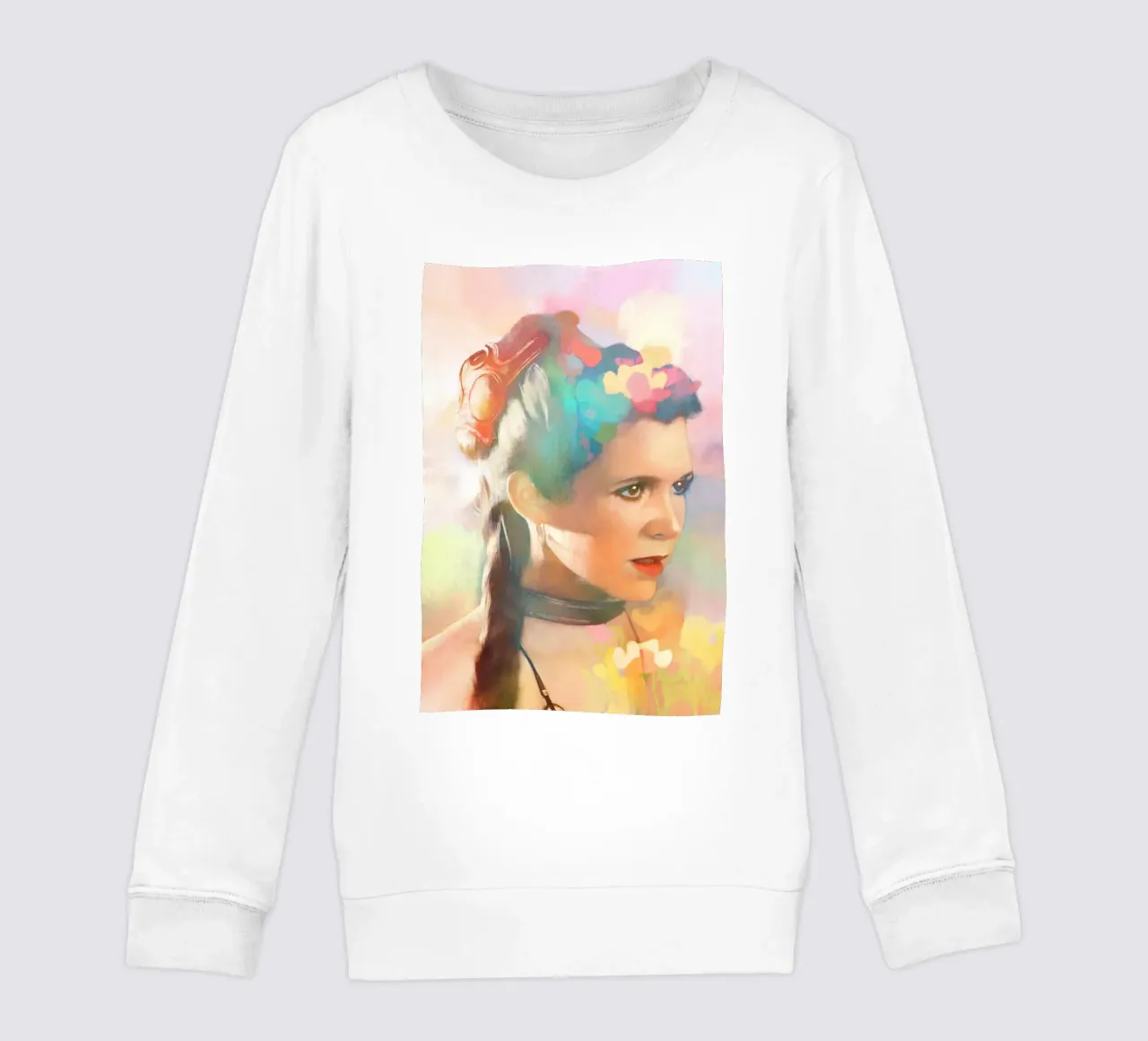Carrie Fisher - Fierce Resilience kids sweatshirt by Artascy Art