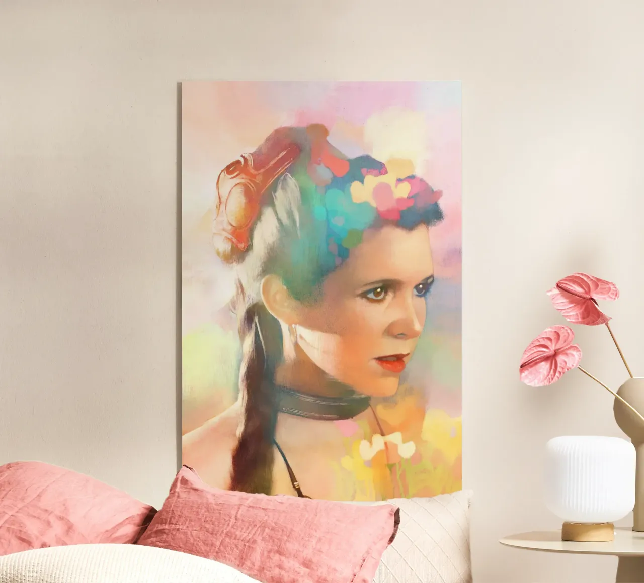 Carrie Fisher - Fierce Resilience acrylic glass by Artascy Art