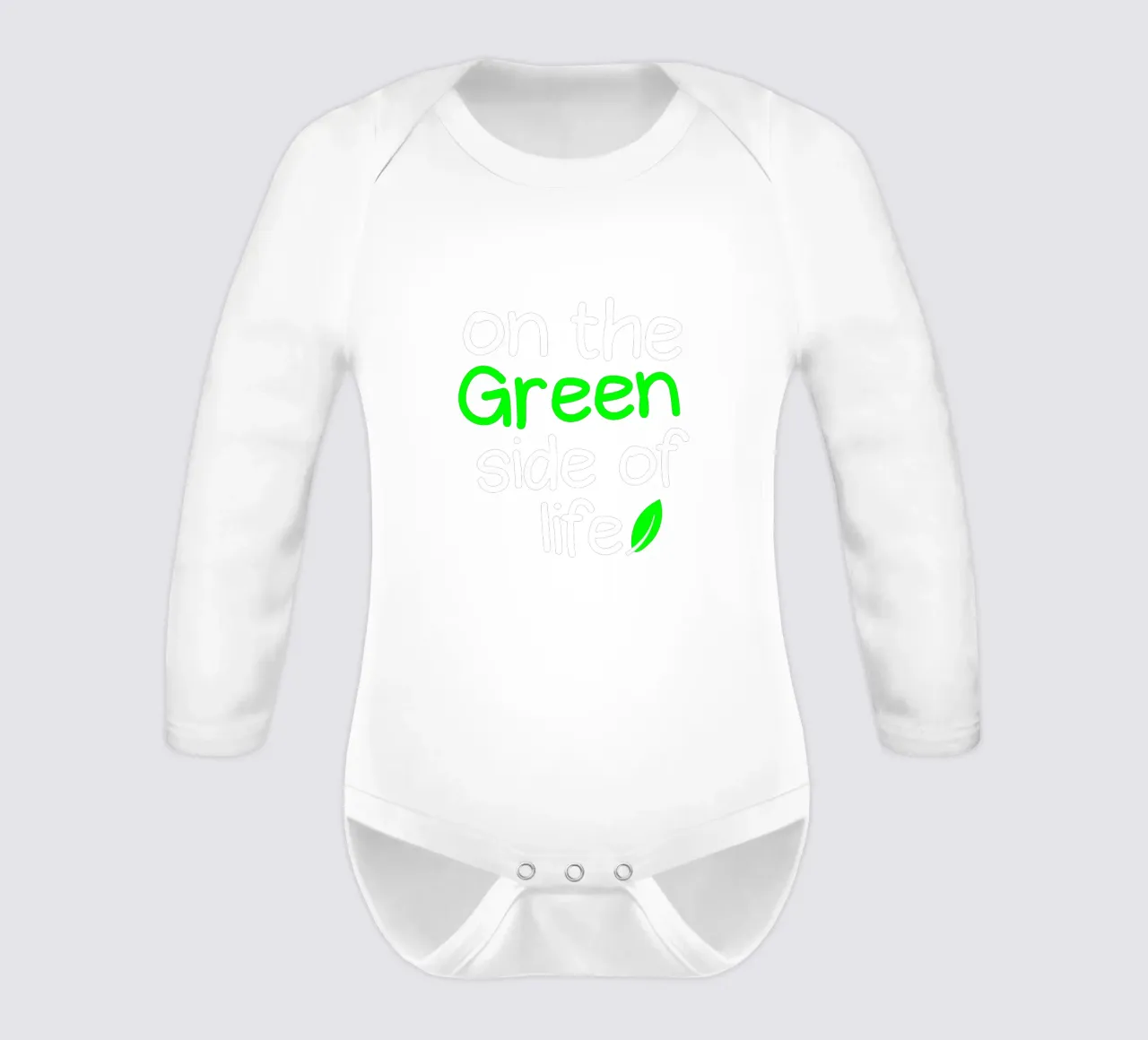 On the green side of life long-sleeve baby romper by greencitiesmovement