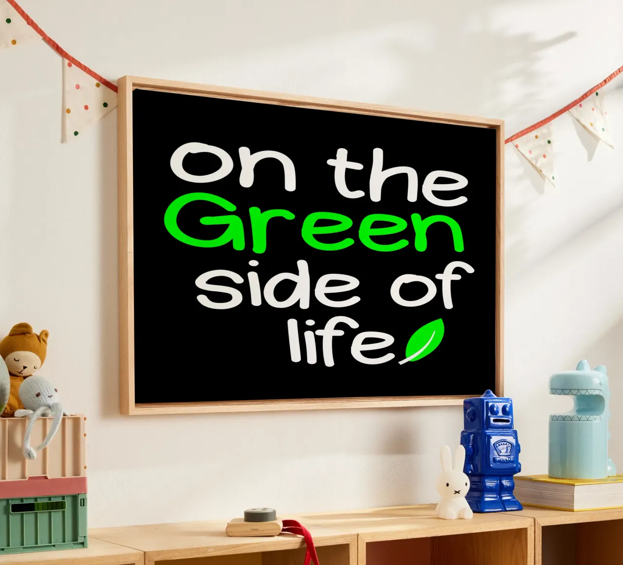 On the green side of life tela con Cornice a cassetta da greencitiesmovement