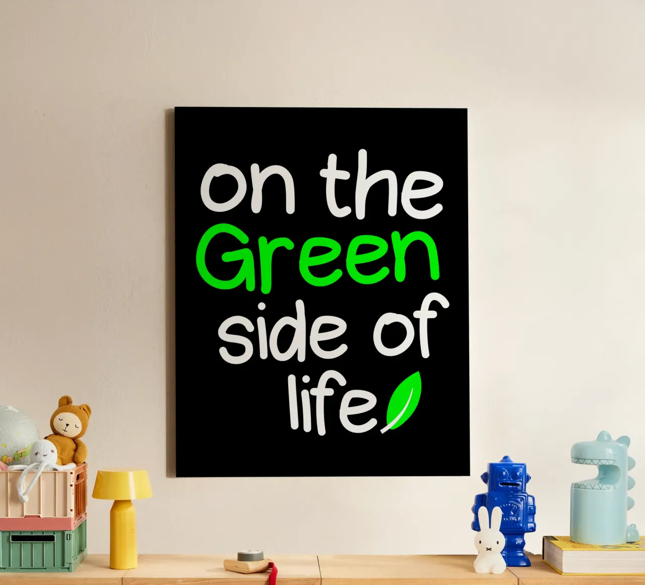On the green side of life tela con Cornice a cassetta da greencitiesmovement