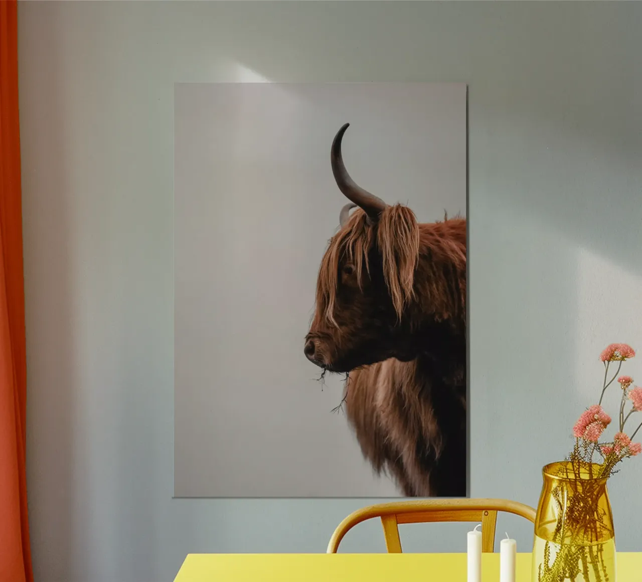 Cruellas Profil 🐮 Hochlandrind poster con telaio in alluminio da Sibbershusum