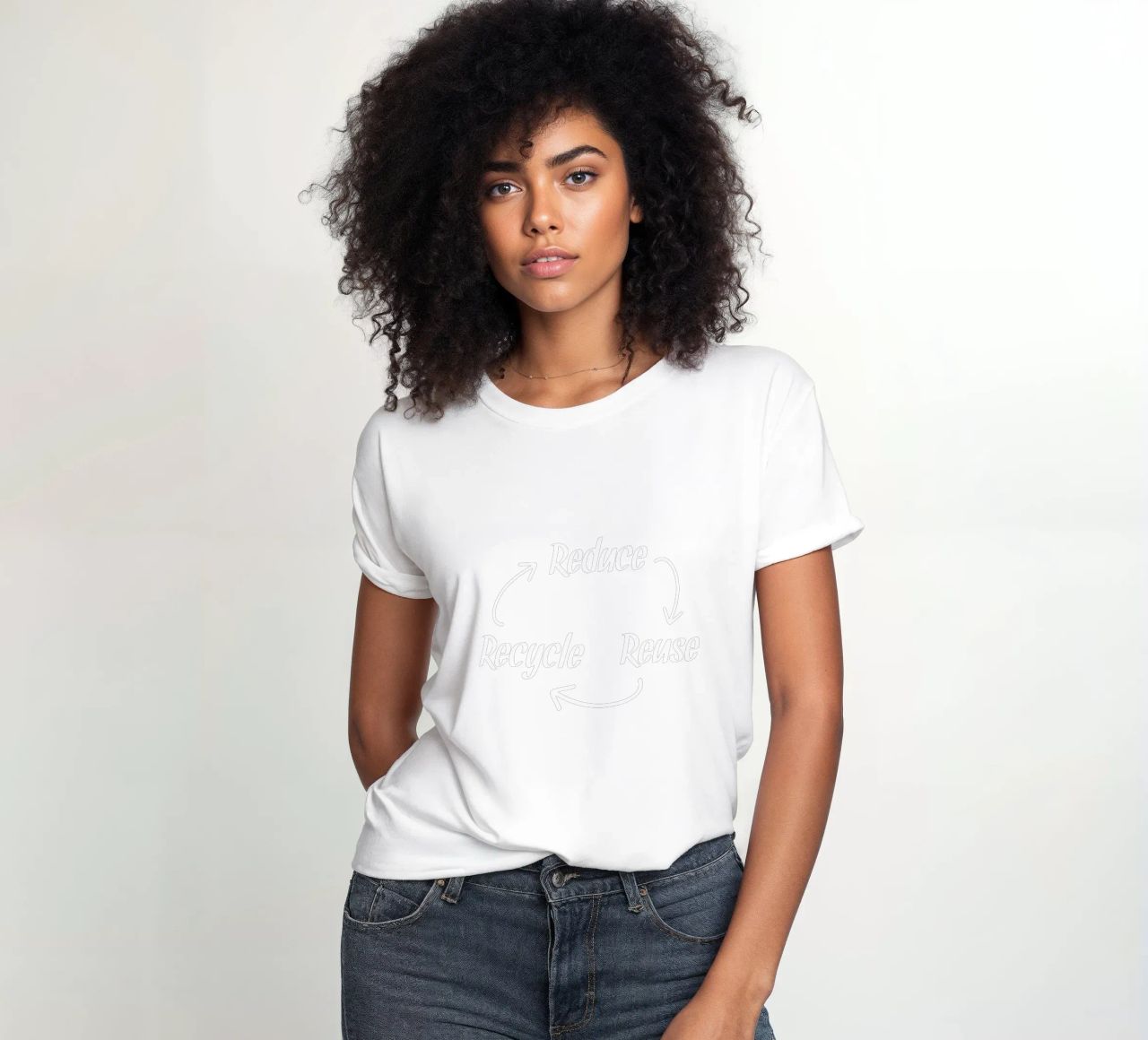 Reduce reuse recycle t-shirt da donna da greencitiesmovement
