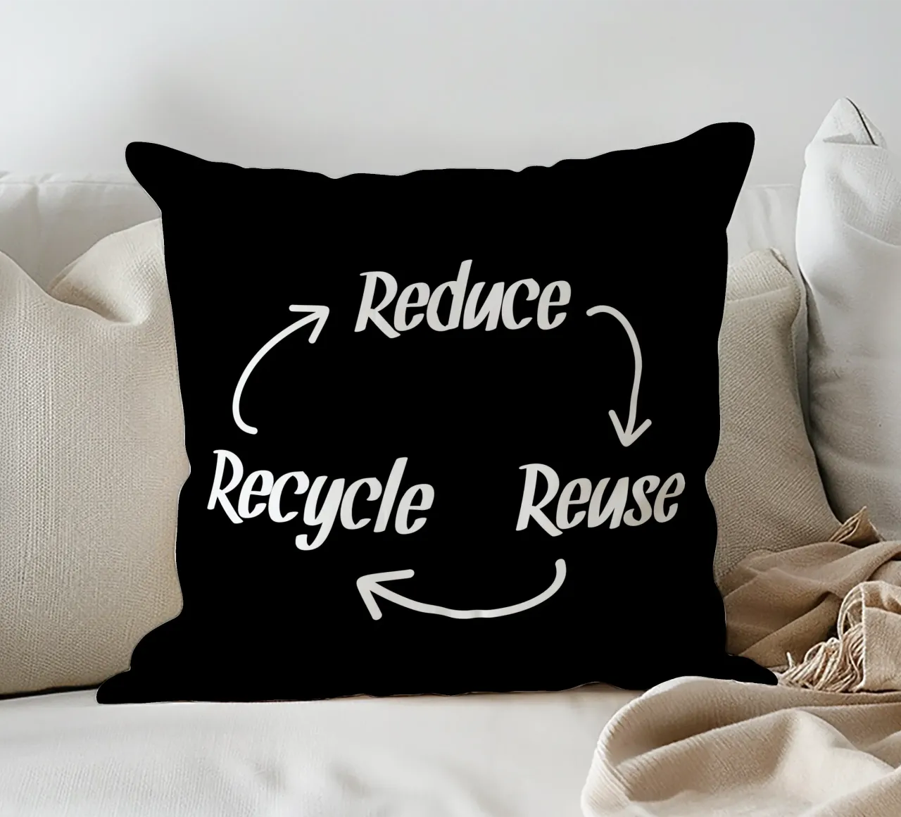 Reduce reuse recycle Kissen von greencitiesmovement