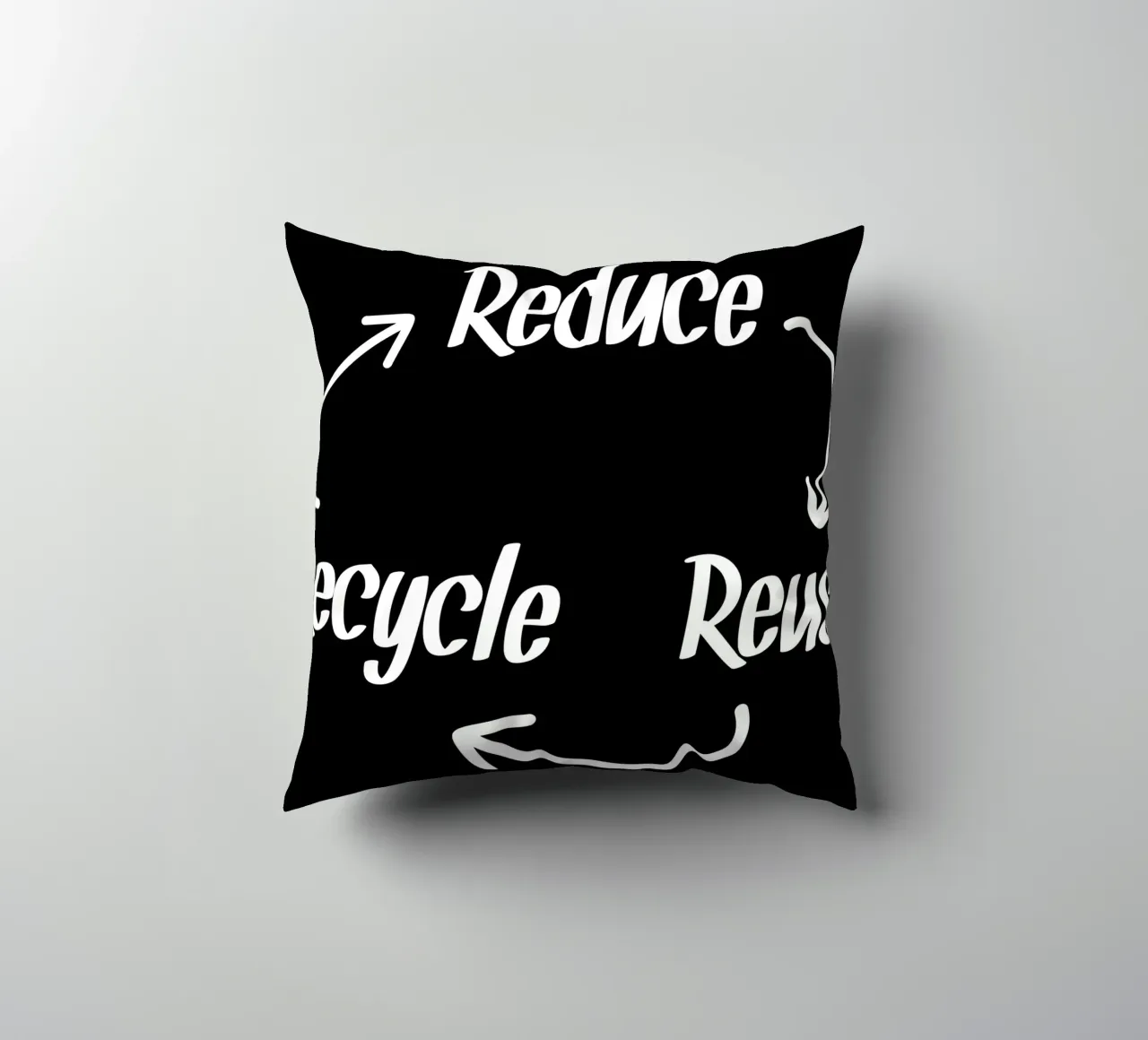 Reduce reuse recycle decorative cushion by greencitiesmovement