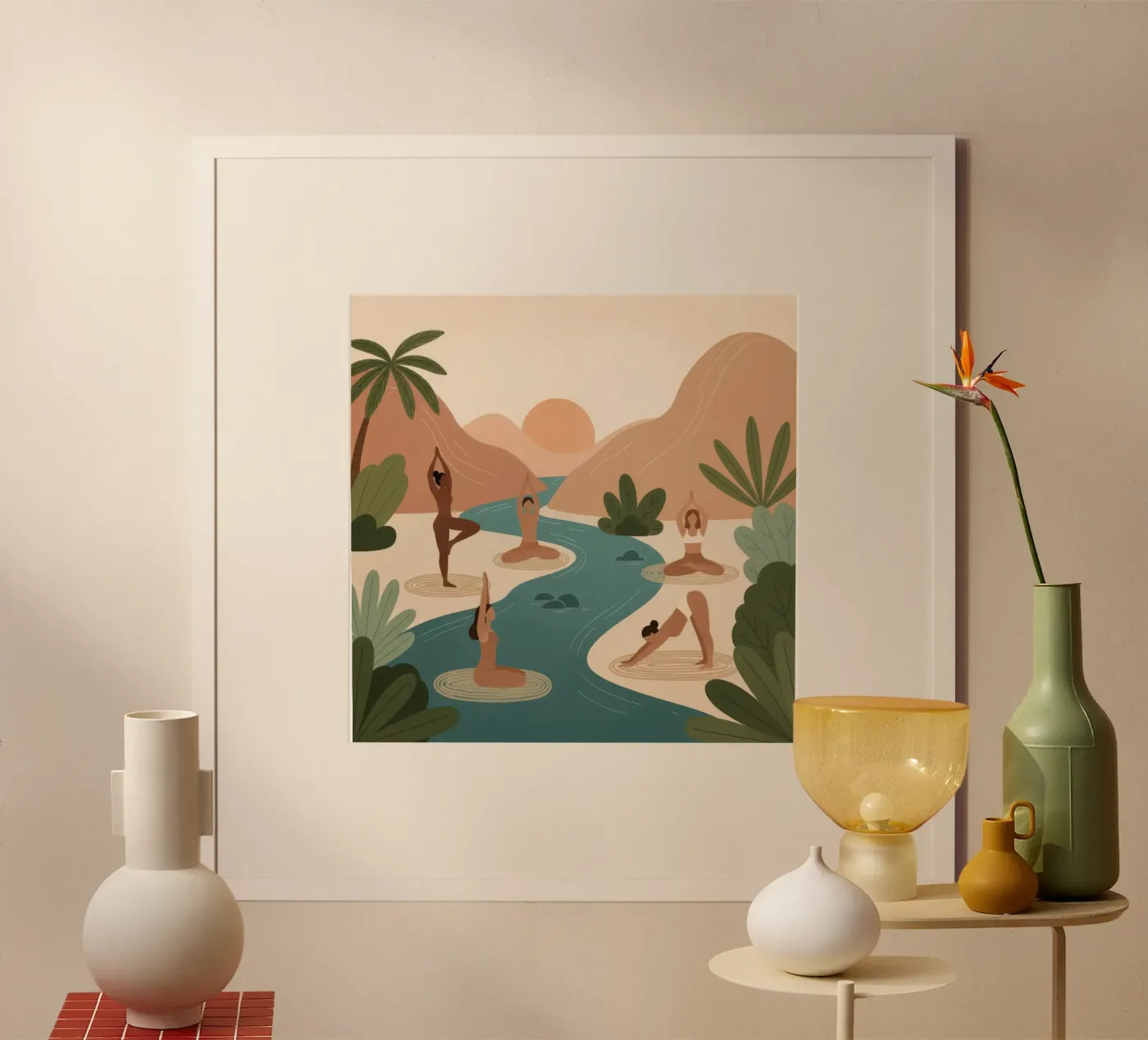 River Flow Yoga poster da Perunggu Studio
