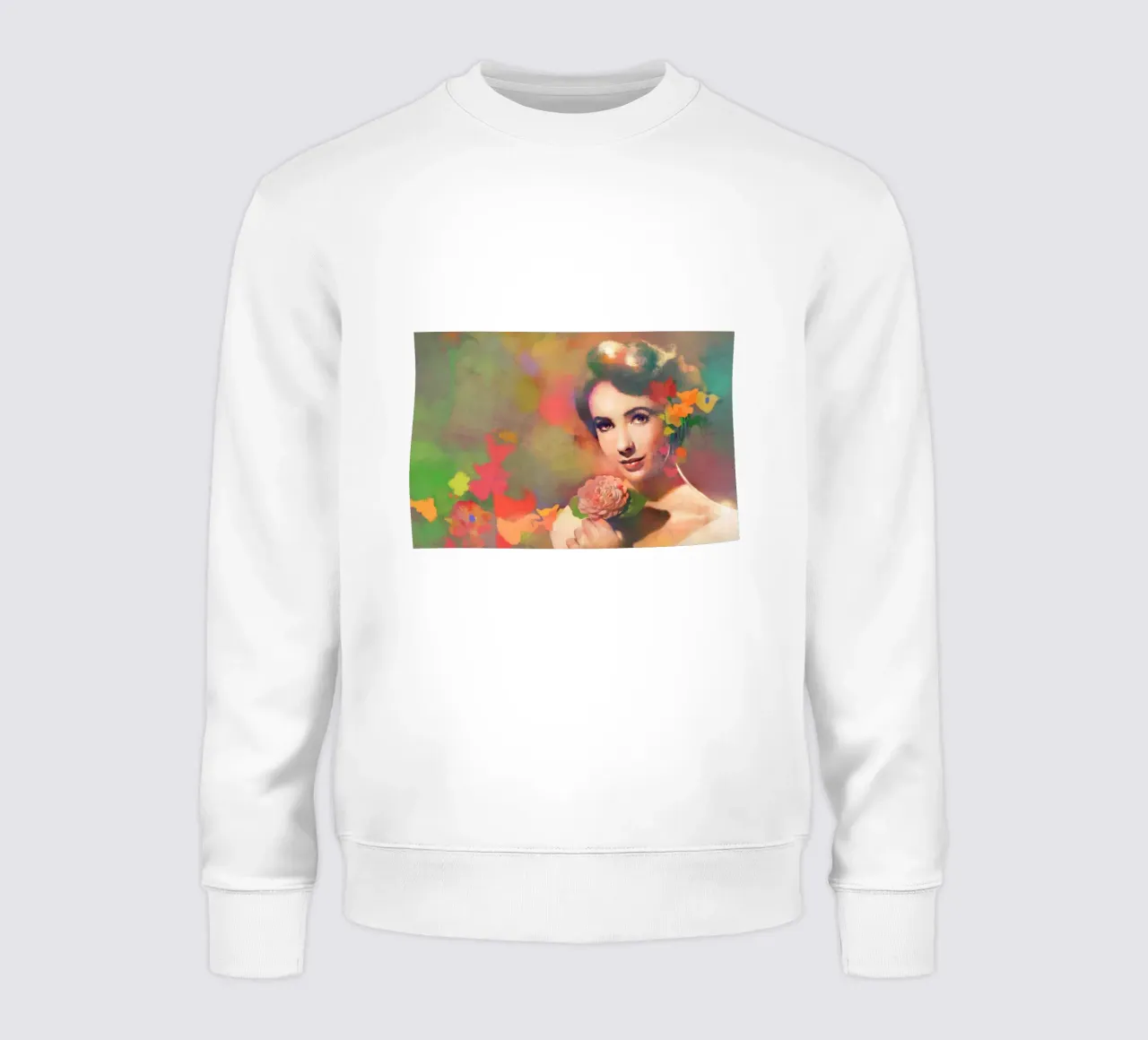 Elizabeth Taylor - Felle glamour sweatshirt van Artascy Art